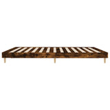 Cadre de lit sans matelas chêne fumé 120x200 cm bois ingénierie