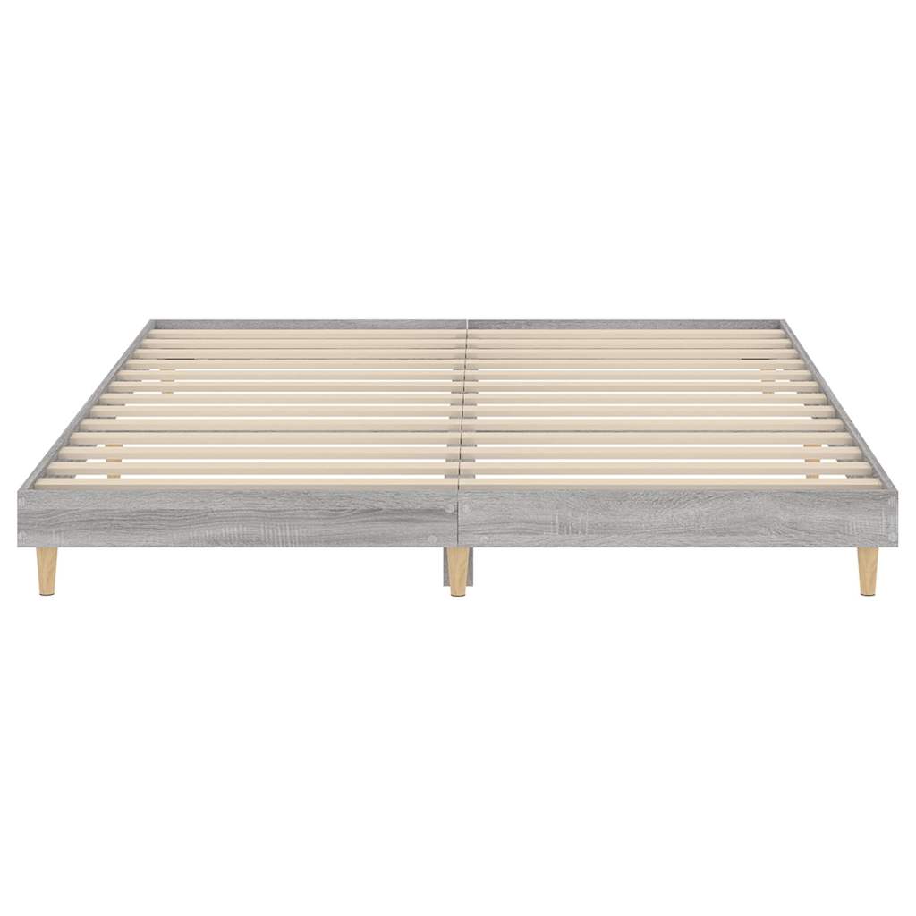 Bettgestell ohne Matratze Sonoma grau 120x200cm Holzwerkstoff