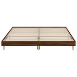 Bed frame without mattress brown oak 120x200 cm