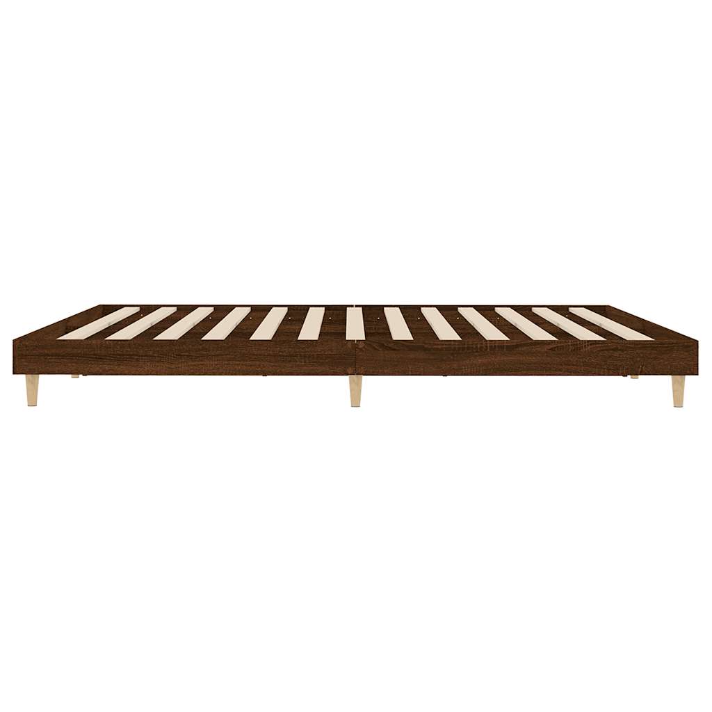 Cadre de lit sans matelas chêne marron 120x200 cm