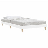 Cadre de lit sans matelas blanc 100x200 cm bois d'ingénierie