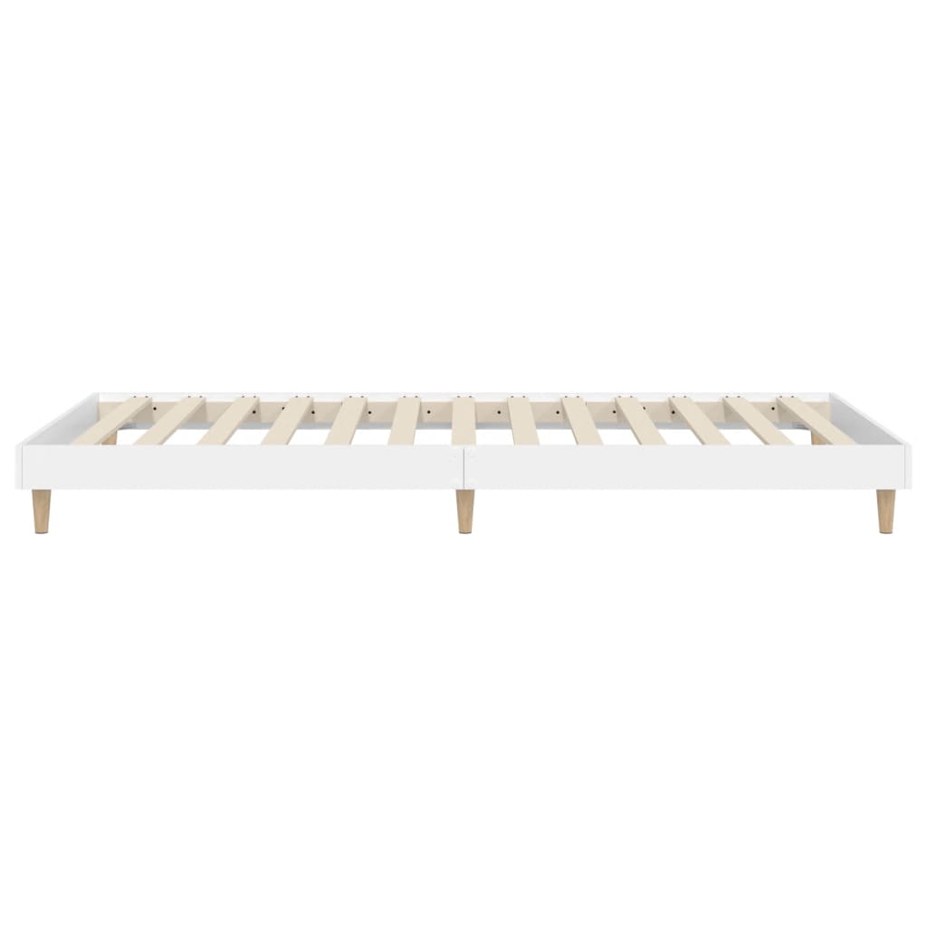 Cadre de lit sans matelas blanc 100x200 cm bois d'ingénierie