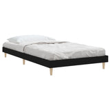 Cadre de lit sans matelas noir 100x200 cm bois d'ingénierie