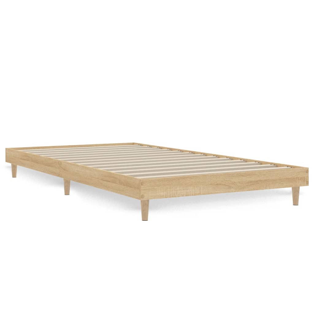 Bed frame without mattress sonoma oak 100x200 cm