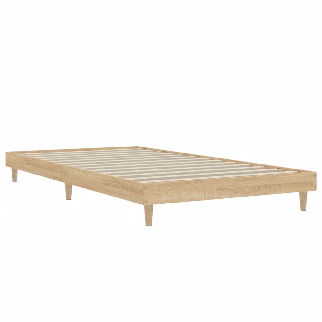 Bed frame without mattress sonoma oak 100x200 cm