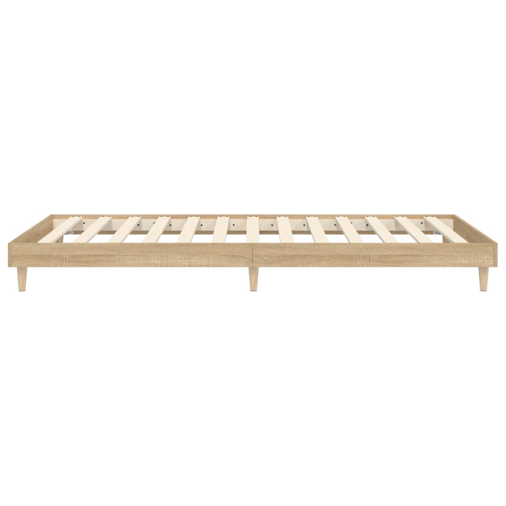 Bed frame without mattress sonoma oak 100x200 cm