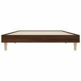 Bed frame without mattress brown oak 100x200 cm