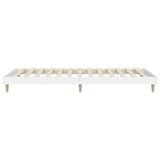 Cadre de lit sans matelas blanc 90x200 cm bois d'ingénierie