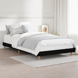 Bed frame without mattress black 90x200 cm engineered wood