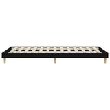 Bed frame without mattress black 90x200 cm engineered wood