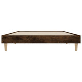 Bed frame without mattress smoked oak 90x200cm engineered wood