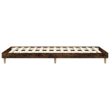 Cadre de lit sans matelas chêne fumé 90x200cm bois d'ingénierie