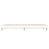 Cadre de lit sans matelas blanc 140x190 cm bois d'ingénierie