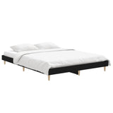 Cadre de lit sans matelas noir 140x190 cm bois d'ingénierie