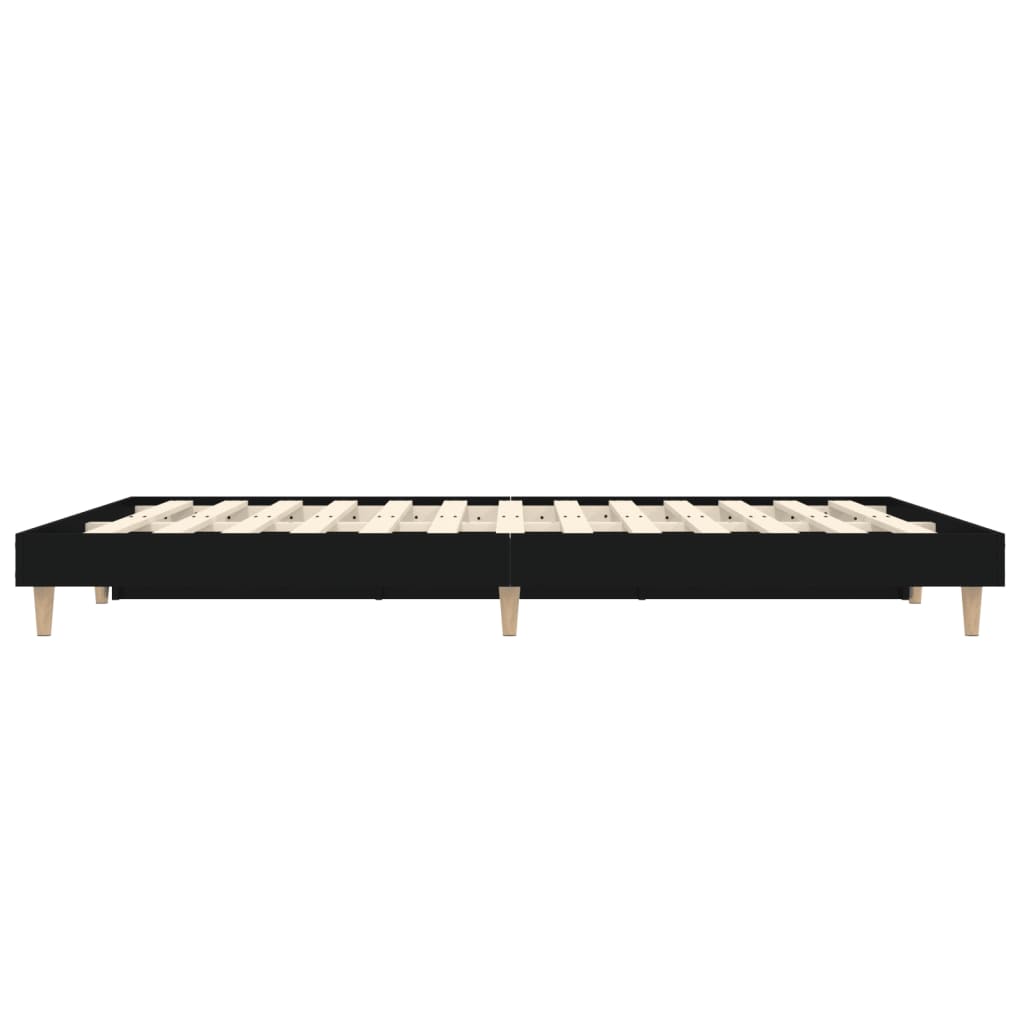 Cadre de lit sans matelas noir 140x190 cm bois d'ingénierie