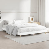 Cadre de lit sans matelas blanc 135x190 cm bois d'ingénierie