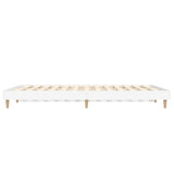 Cadre de lit sans matelas blanc 135x190 cm bois d'ingénierie