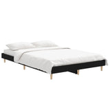 Bed frame without mattress black 120x190 cm engineered wood