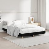 Bed frame without mattress black 120x190 cm engineered wood