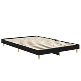 Bed frame without mattress black 120x190 cm engineered wood