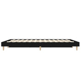 Bed frame without mattress black 120x190 cm engineered wood