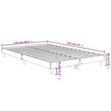 Bettgestell ohne Matratze, braune Eiche, 120 x 190 cm