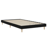 Cadre de lit sans matelas noir 90x190 cm bois ingénierie