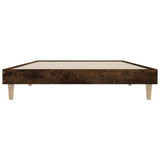 Bed frame without mattress smoked oak 90x190cm engineered wood