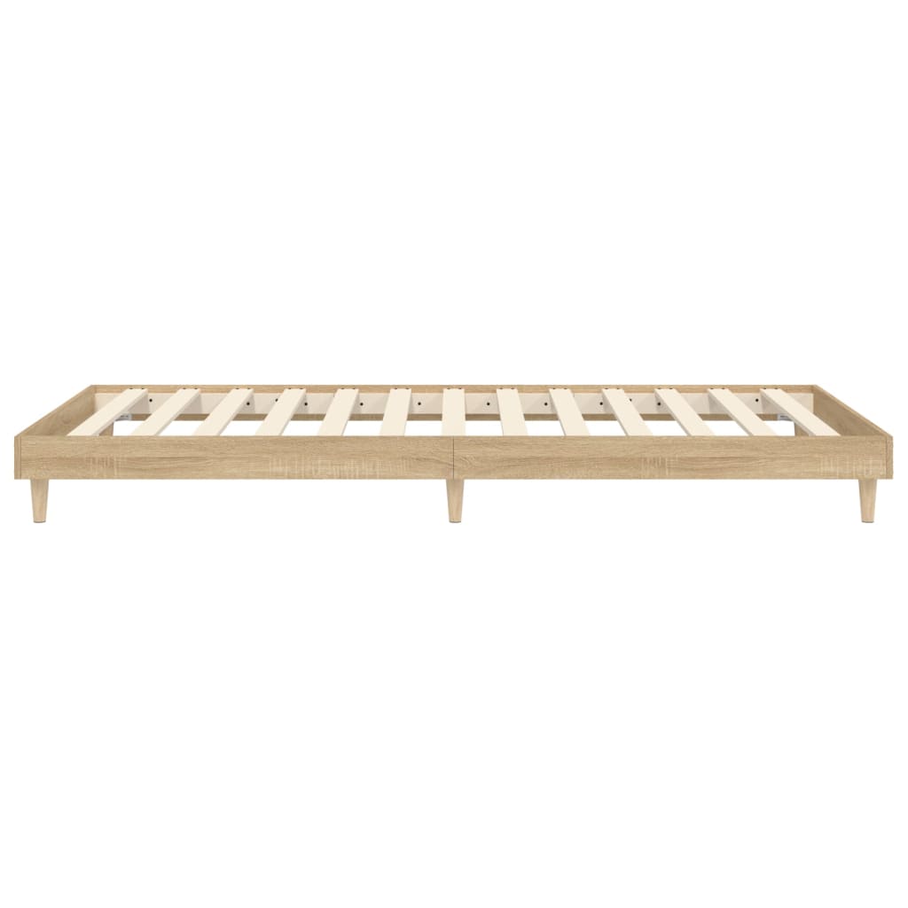 Bed frame without mattress sonoma oak 75x190 cm