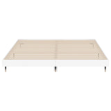 Bed frame without mattress white 200x200 cm engineered wood