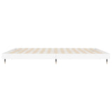 Bed frame without mattress white 200x200 cm engineered wood