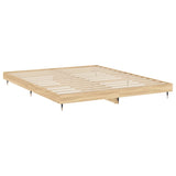 Bed frame without mattress sonoma oak 200x200 cm