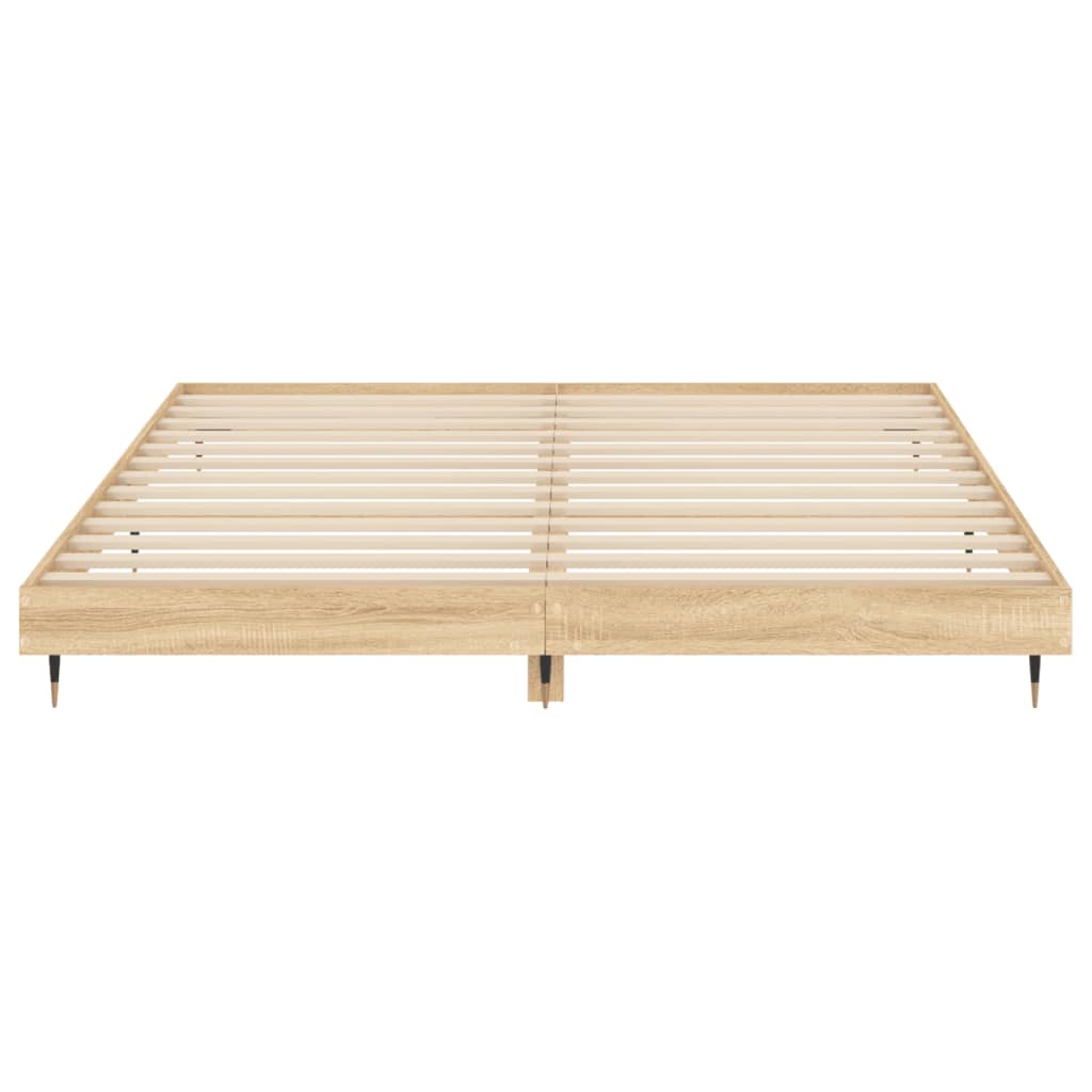 Cadre de lit sans matelas chêne sonoma 200x200 cm