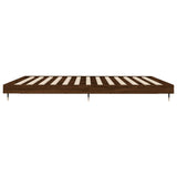 Bed frame without mattress brown oak 200x200 cm