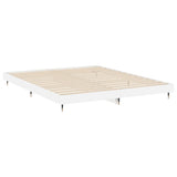 Bed frame without mattress glossy white 180x200 cm