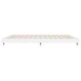 Cadre de lit sans matelas blanc brillant 180x200 cm