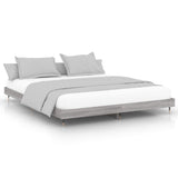 Bed frame without mattress sonoma gray 160x200cm engineered wood