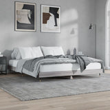 Bed frame without mattress sonoma gray 160x200cm engineered wood