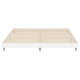 Bed frame without mattress glossy white 140x200 cm