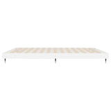 Cadre de lit sans matelas blanc brillant 140x200 cm