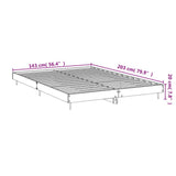 Bed frame without mattress glossy white 140x200 cm