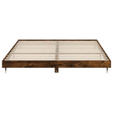 Bed frame without mattress smoked oak 120x200 cm engineered wood