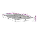 Bed frame without mattress sonoma gray 120x200cm engineered wood