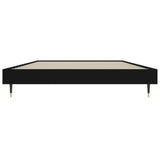 Bed frame without mattress black 100x200 cm engineered wood