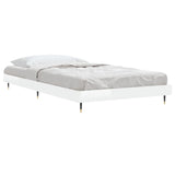 Bed frame without mattress glossy white 100x200 cm