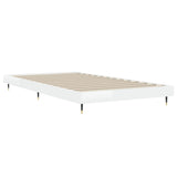 Cadre de lit sans matelas blanc brillant 100x200 cm