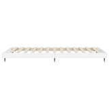 Bed frame without mattress glossy white 100x200 cm