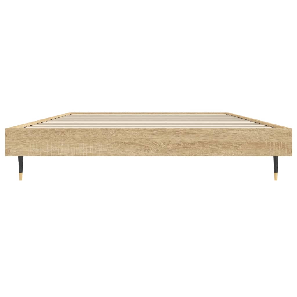 Cadre de lit sans matelas chêne sonoma 100x200 cm