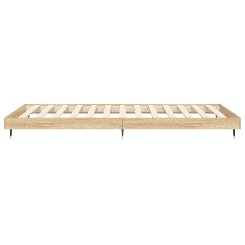 Bed frame without mattress sonoma oak 100x200 cm