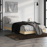 Bed frame without mattress sonoma oak 100x200 cm